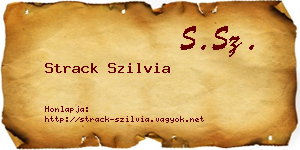 Strack Szilvia névjegykártya